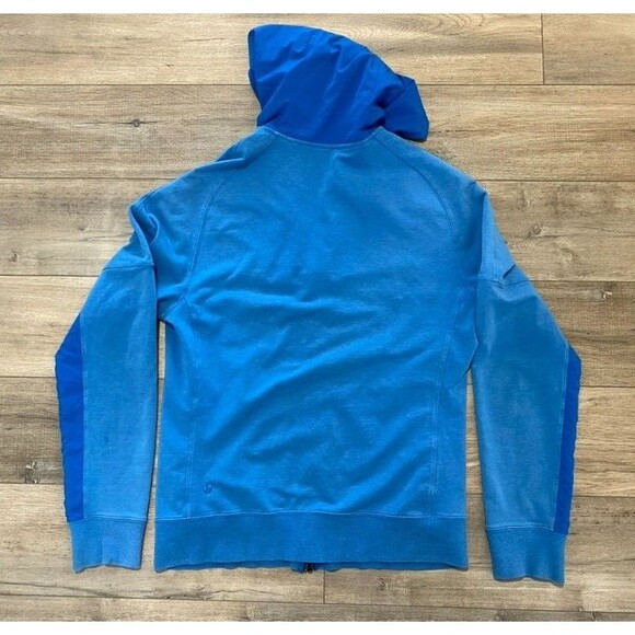 Lululemon Zoom Studio Hoodie Mens S Blue Athletic Fit Full Zip Jacket - Picture 7 of 9